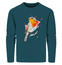 Lade das Bild in den Galerie-Viewer, Buntes Rotkehlchen - Organic Sweatshirt
