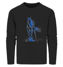 Lade das Bild in den Galerie-Viewer, Blaues Einhorn - Organic Sweatshirt
