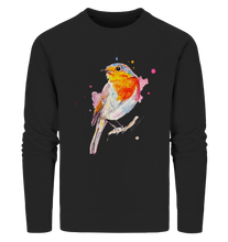 Lade das Bild in den Galerie-Viewer, Buntes Rotkehlchen - Organic Sweatshirt

