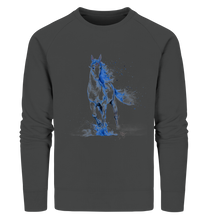 Lade das Bild in den Galerie-Viewer, Blaues Einhorn - Organic Sweatshirt
