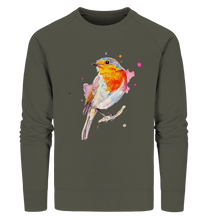 Lade das Bild in den Galerie-Viewer, Buntes Rotkehlchen - Organic Sweatshirt
