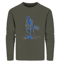Lade das Bild in den Galerie-Viewer, Blaues Einhorn - Organic Sweatshirt
