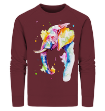 Lade das Bild in den Galerie-Viewer, Bunter Elefant - Organic Sweatshirt
