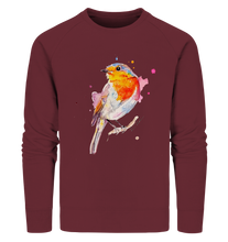 Lade das Bild in den Galerie-Viewer, Buntes Rotkehlchen - Organic Sweatshirt
