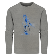 Lade das Bild in den Galerie-Viewer, Blaues Einhorn - Organic Sweatshirt
