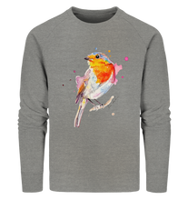 Lade das Bild in den Galerie-Viewer, Buntes Rotkehlchen - Organic Sweatshirt
