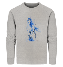 Lade das Bild in den Galerie-Viewer, Blaues Einhorn - Organic Sweatshirt

