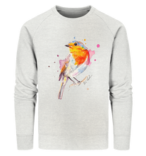 Lade das Bild in den Galerie-Viewer, Buntes Rotkehlchen - Organic Sweatshirt
