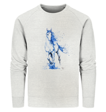 Lade das Bild in den Galerie-Viewer, Blaues Einhorn - Organic Sweatshirt

