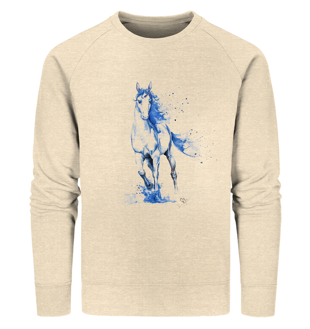 Blaues Einhorn - Organic Sweatshirt