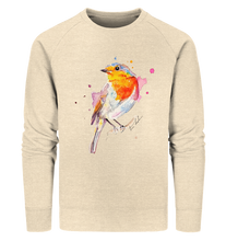 Lade das Bild in den Galerie-Viewer, Buntes Rotkehlchen - Organic Sweatshirt
