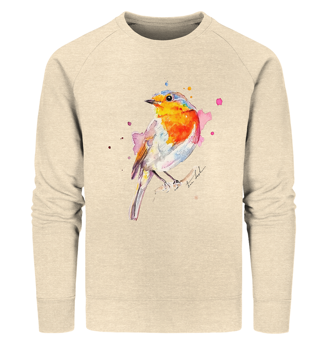 Buntes Rotkehlchen - Organic Sweatshirt