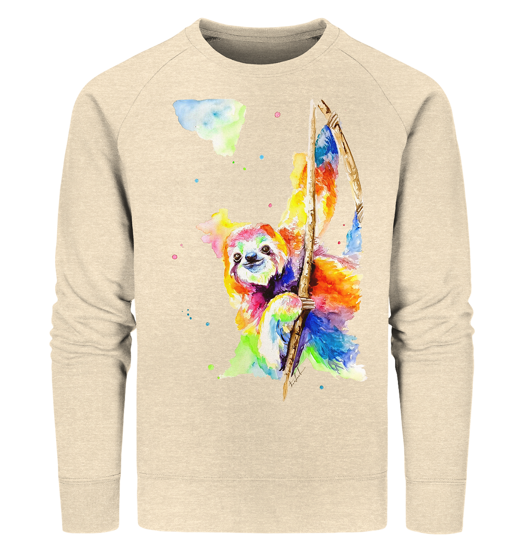 Buntes Faultier - Organic Sweatshirt