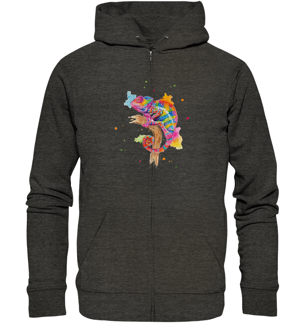 Buntes Chamäleon  - Organic Zipper