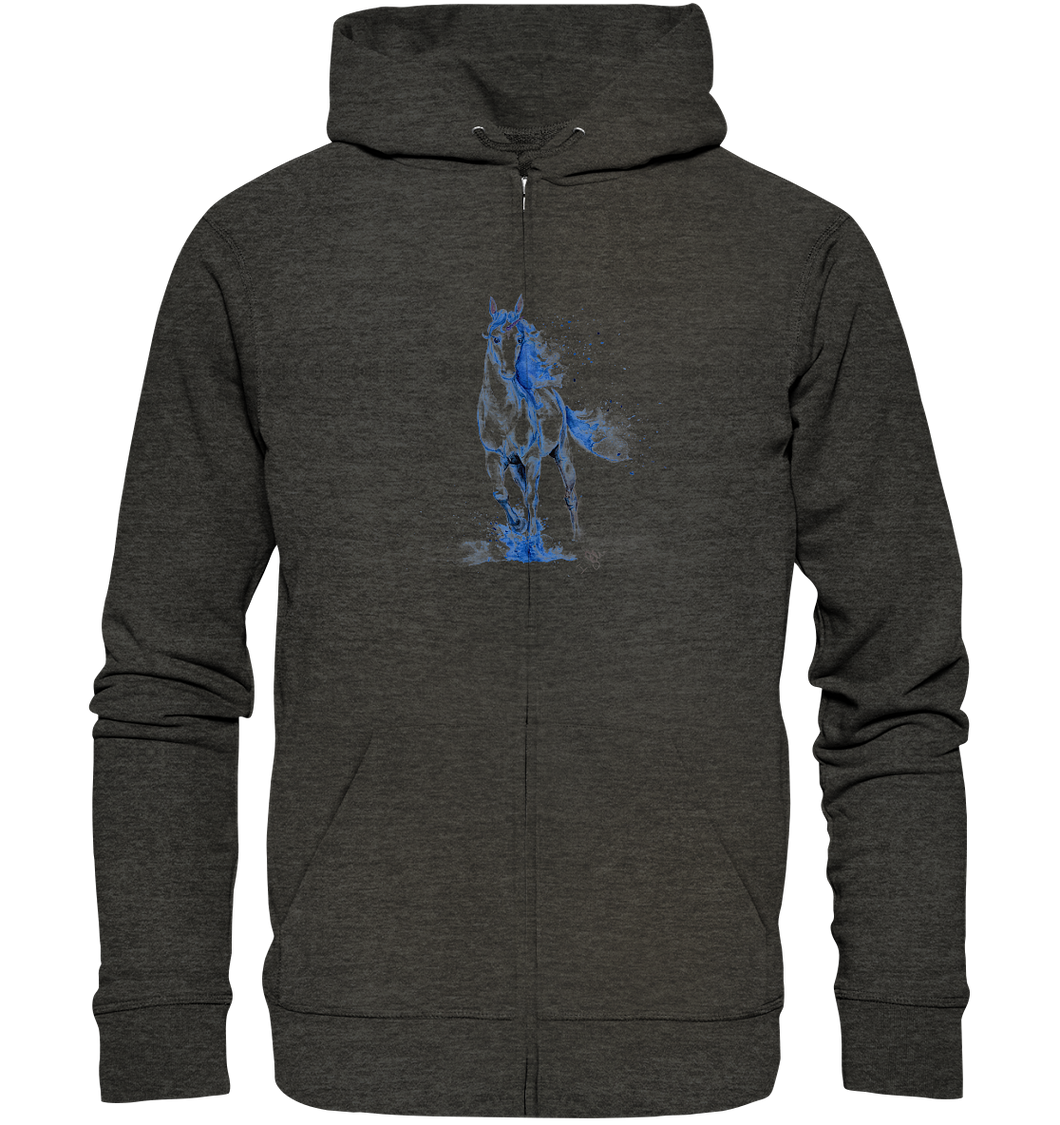 Blaues Einhorn - Organic Zipper