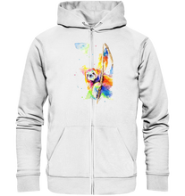 Lade das Bild in den Galerie-Viewer, Buntes Faultier - Organic Zipper
