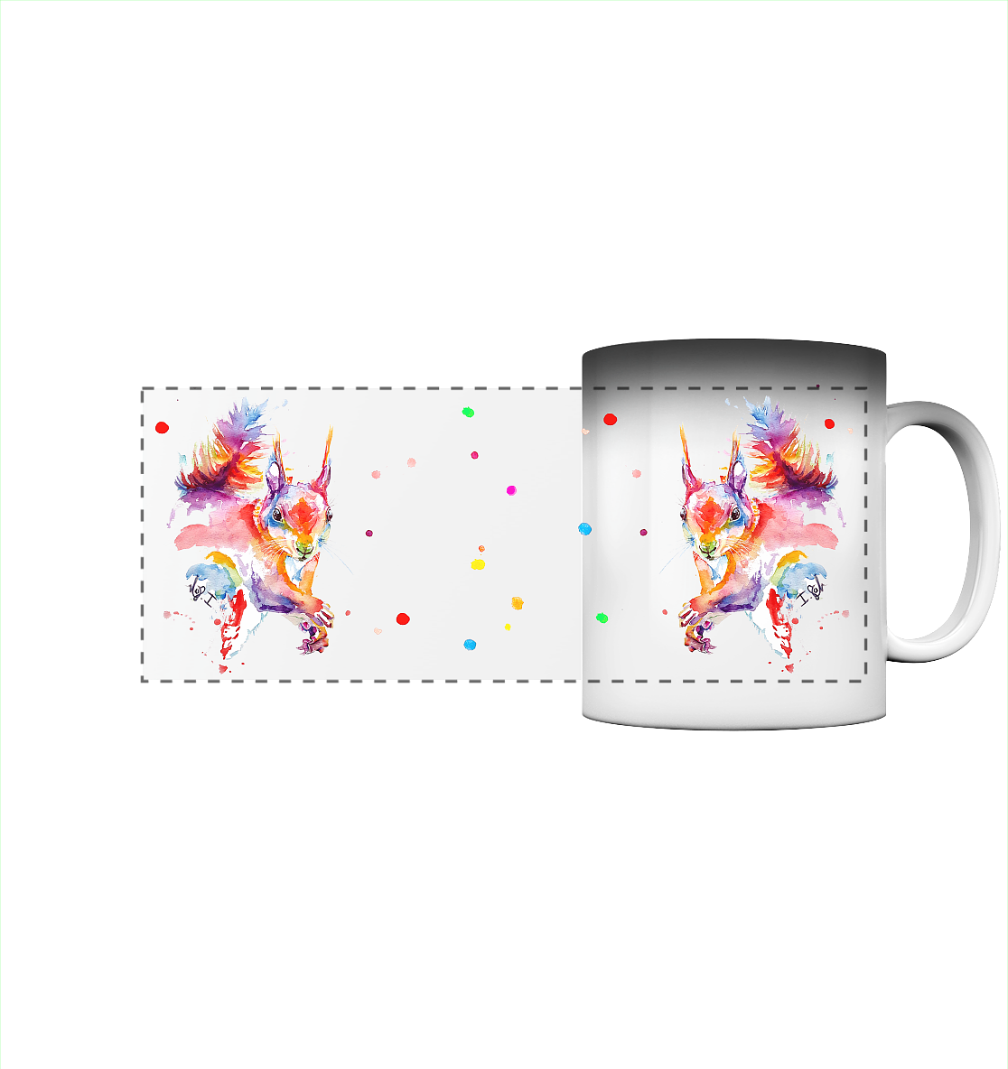 Trinkgefäße mit buntem Eichhörnchen - Panorama Magic Mug
