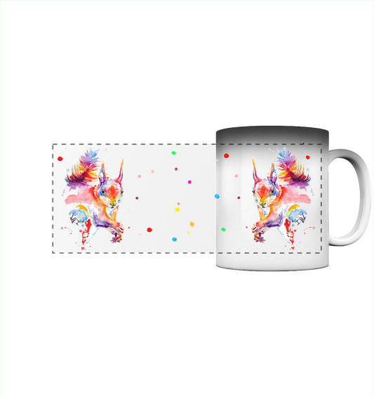 Trinkgefäße mit buntem Eichhörnchen - Panorama Magic Mug