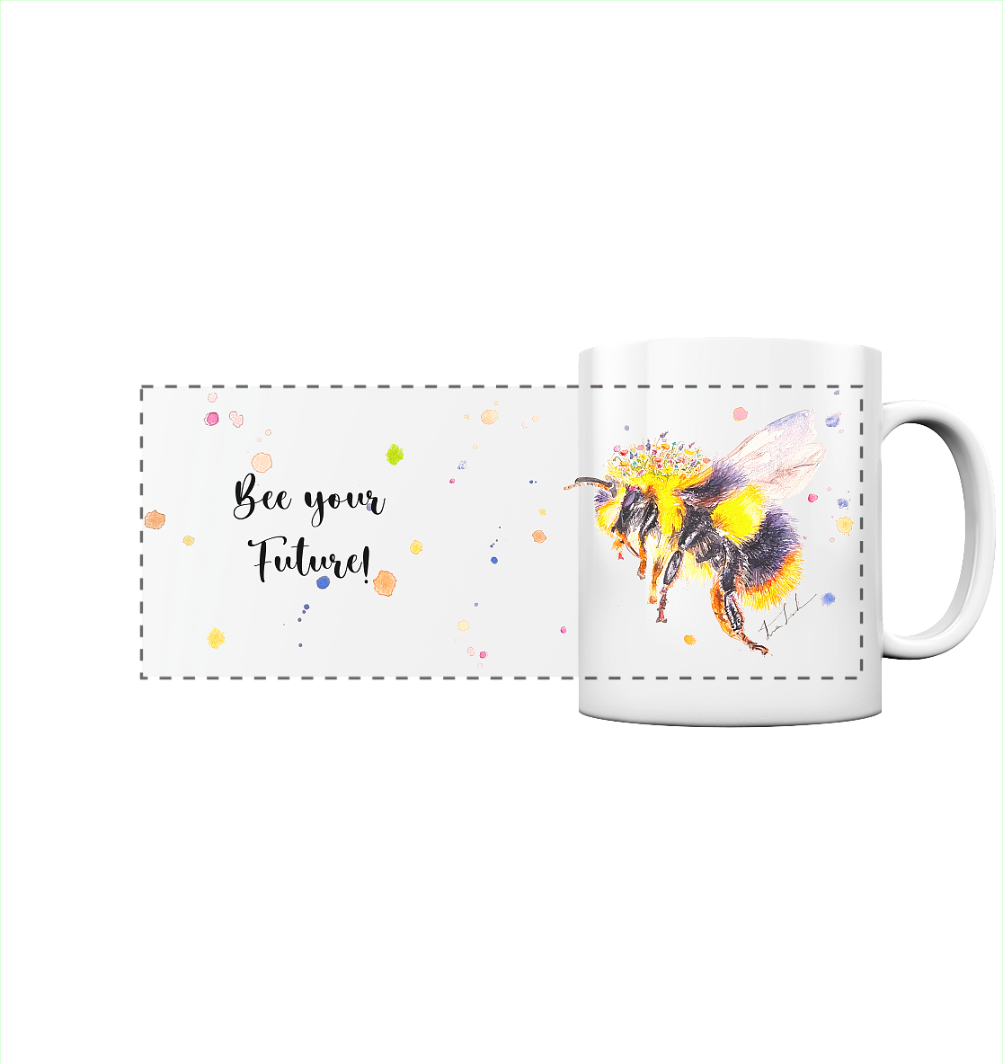 Trinkgefäße mit Hummel - Mila - Panorama Tasse