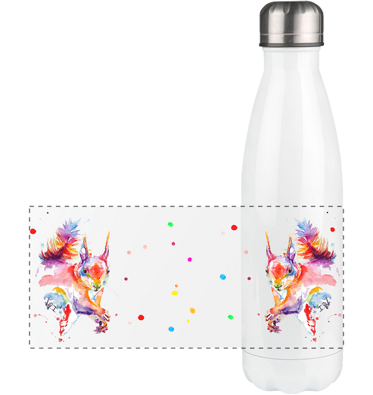 Trinkgefäße mit buntem Eichhörnchen - Panorama Thermoflasche 500ml