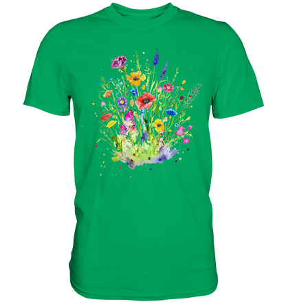 Wildblumen in Aquarell - Premium Shirt