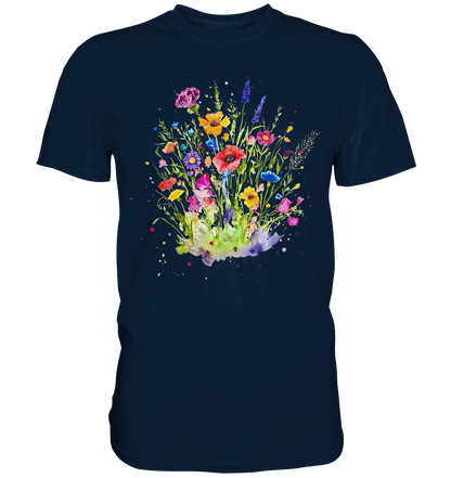 Wildblumen in Aquarell - Premium Shirt
