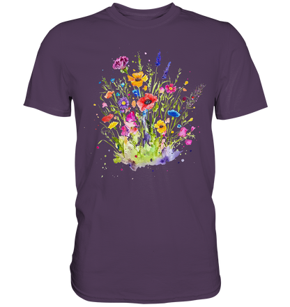Wildblumen in Aquarell - Premium Shirt