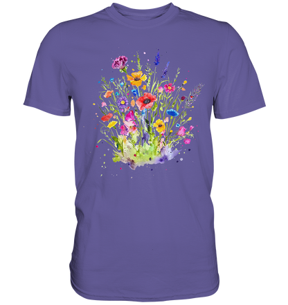 Wildblumen in Aquarell - Premium Shirt