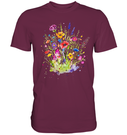 Wildblumen in Aquarell - Premium Shirt