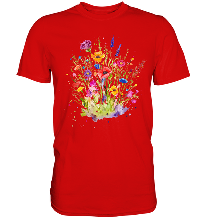 Wildblumen in Aquarell - Premium Shirt