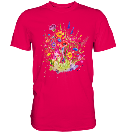 Wildblumen in Aquarell - Premium Shirt