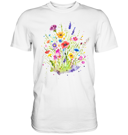 Wildblumen in Aquarell - Premium Shirt