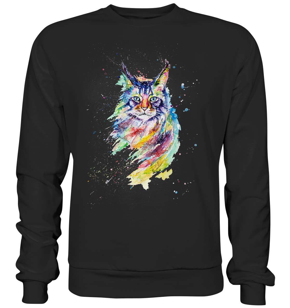 Bunte Katze - Premium Sweatshirt