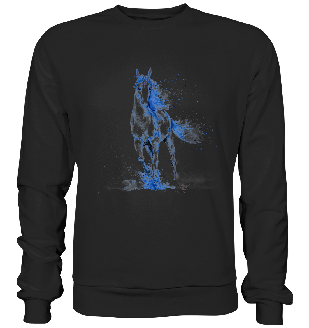 Blaues Einhorn - Premium Sweatshirt
