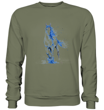 Lade das Bild in den Galerie-Viewer, Blaues Einhorn - Premium Sweatshirt
