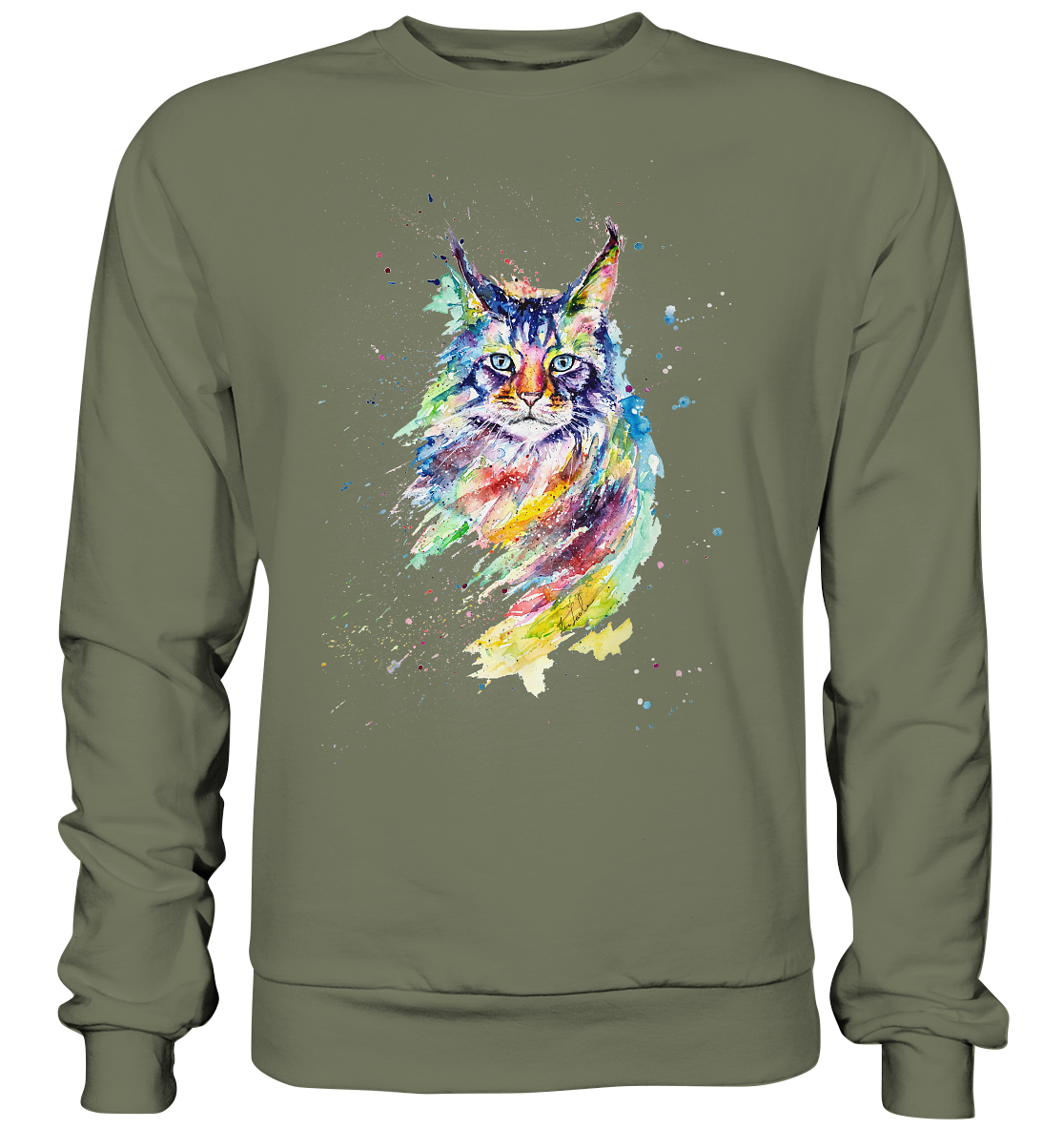 Bunte Katze - Premium Sweatshirt