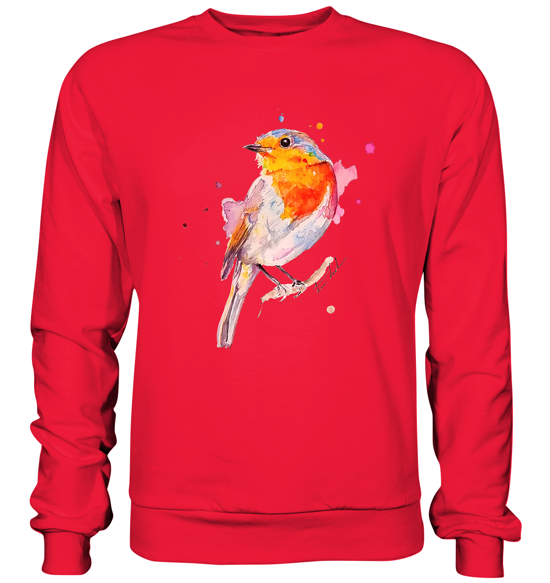 Buntes Rotkehlchen - Premium Sweatshirt
