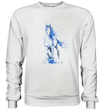 Lade das Bild in den Galerie-Viewer, Blaues Einhorn - Premium Sweatshirt
