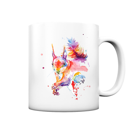 Trinkgefäße mit buntem Eichhörnchen - Tasse matt