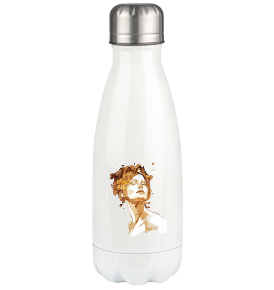 Kaffeemotiv Portrait mit Ginko - Thermoflasche 350ml