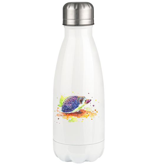 Motiv farbenfroher Igel - Thermoflasche 350ml