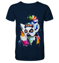 Lade das Bild in den Galerie-Viewer, Bunter Katta - V-Neck Shirt
