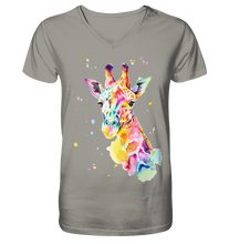 Lade das Bild in den Galerie-Viewer, Bunte Giraffe - V-Neck Shirt
