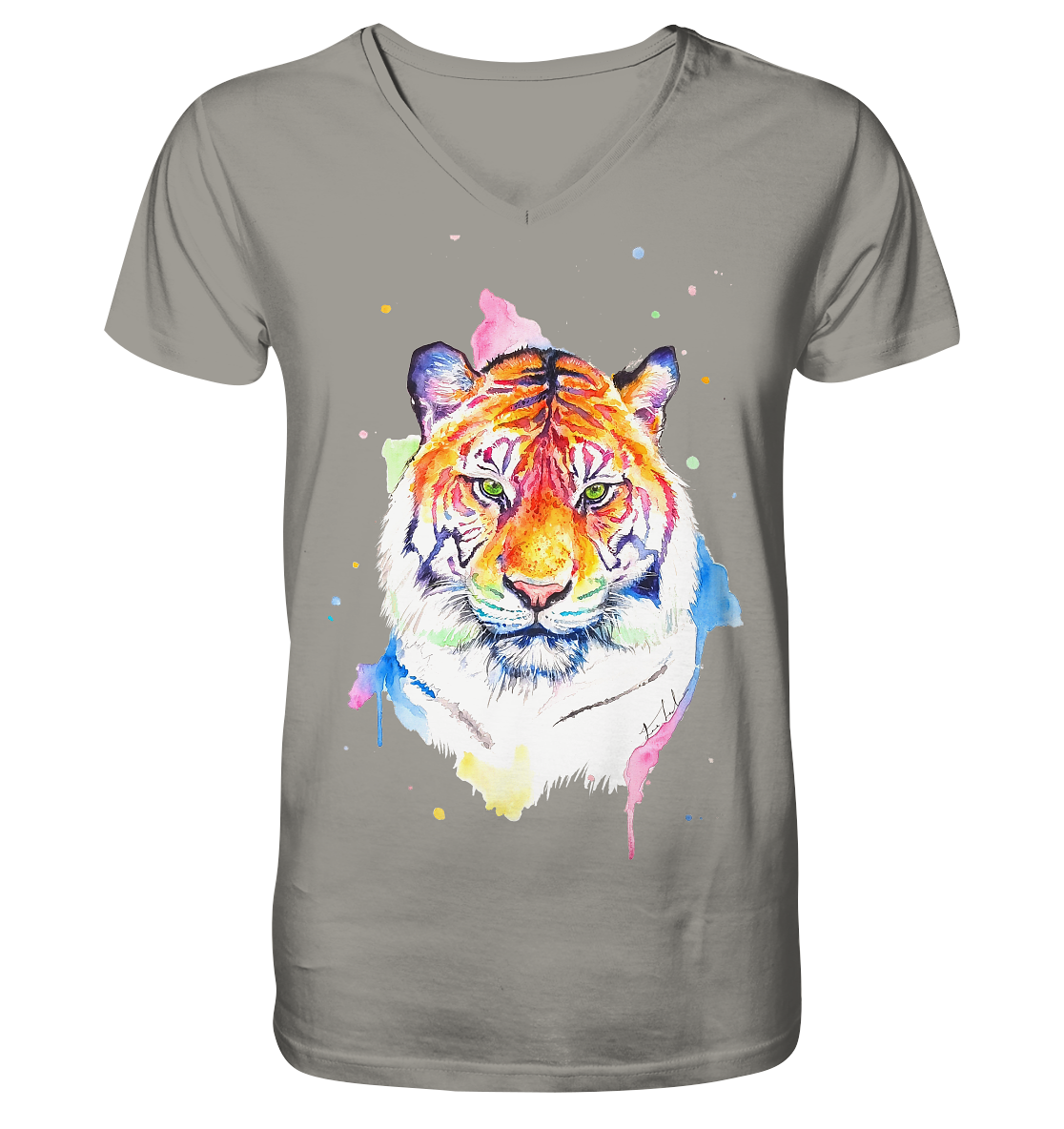 Bunter Tiger - V-Neck Shirt