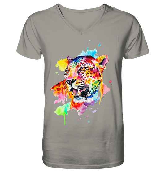 Bunter Leopard  - V-Neck Shirt