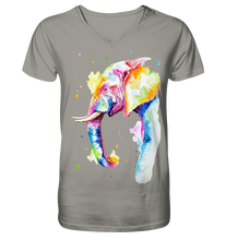 Lade das Bild in den Galerie-Viewer, Bunter Elefant - V-Neck Shirt

