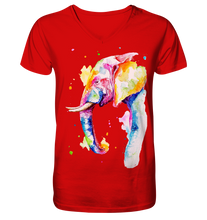 Lade das Bild in den Galerie-Viewer, Bunter Elefant - V-Neck Shirt
