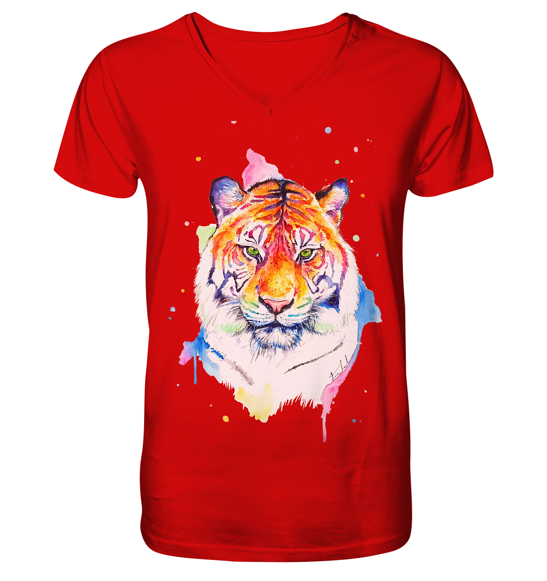 Bunter Tiger - V-Neck Shirt