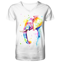 Lade das Bild in den Galerie-Viewer, Bunter Elefant - V-Neck Shirt
