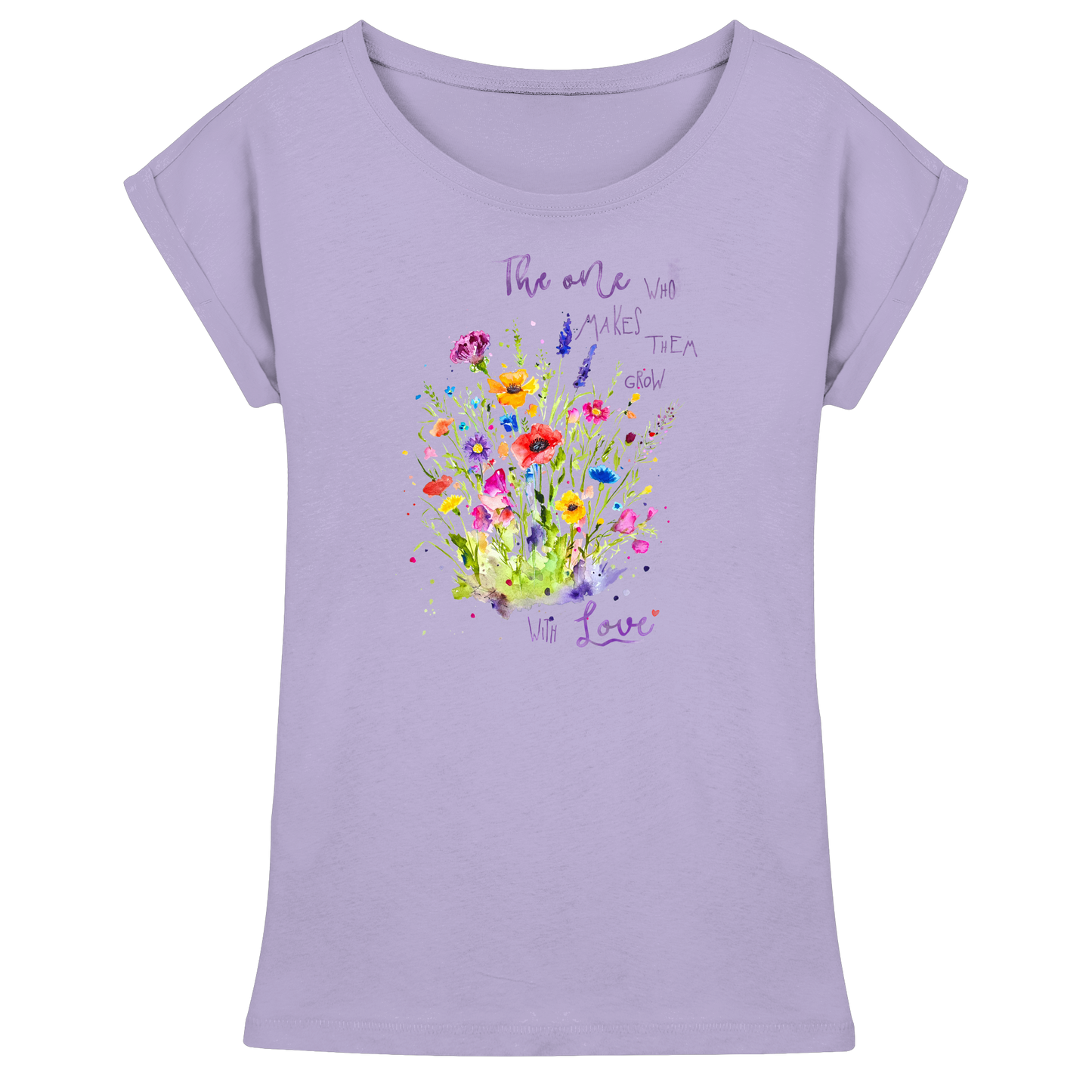 Muttertagsgeschenk - Blumen mit  Spruch - Womens Extended Shoulder T-Shirt